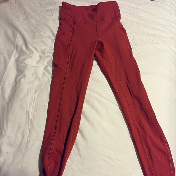 lululemon athletica Red Leggings - Picture 1 of 2